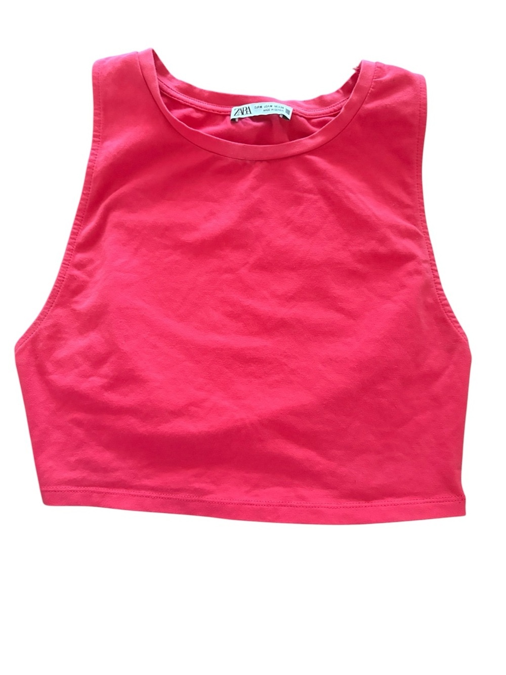 Zara Watermelon Sleeveless Cropped Tank